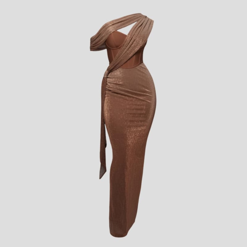 Isa One Shoulder Maxi Dress_1