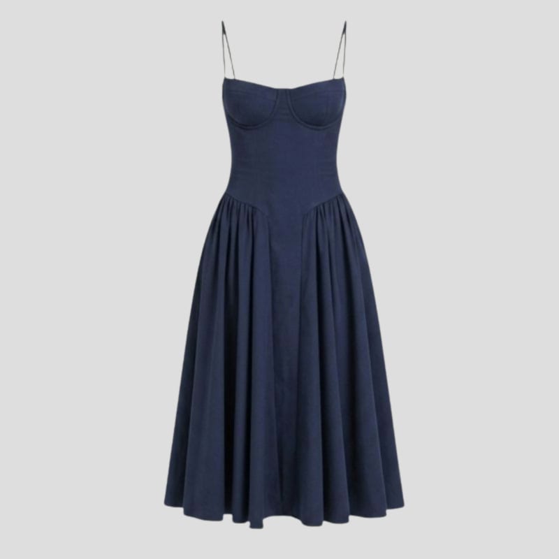 Britt Bustier A-Line Midi Dress_1