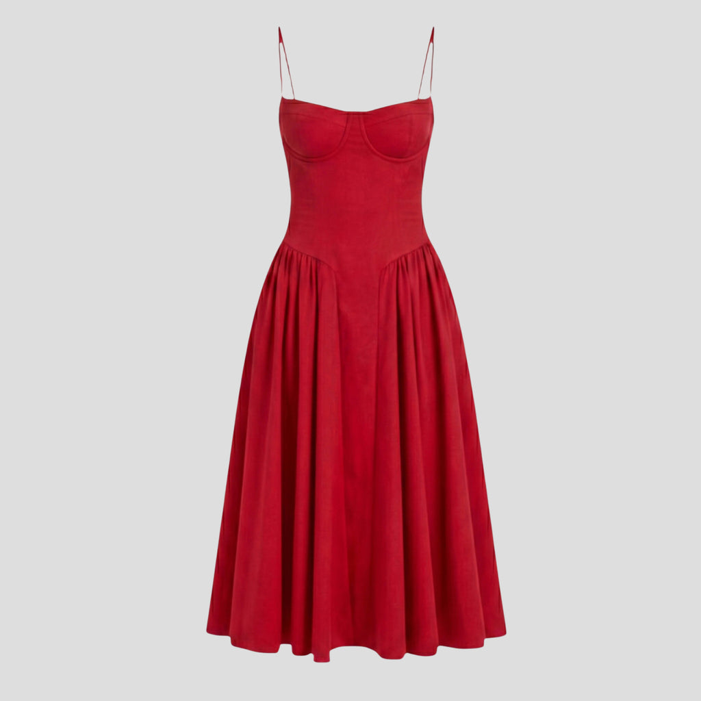 Britt Bustier A-Line Midi Dress_2