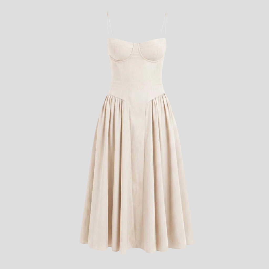 Britt Bustier A-Line Midi Dress_5