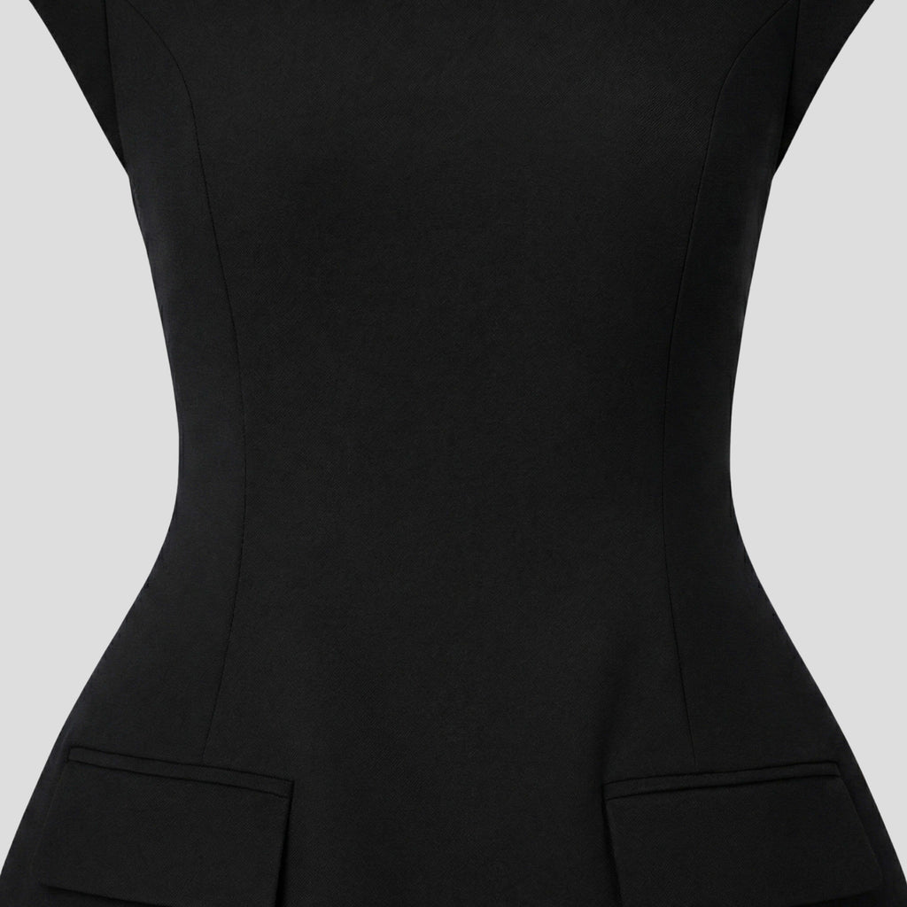 Puck Cap Sleeve A-Line Mini Dress_13