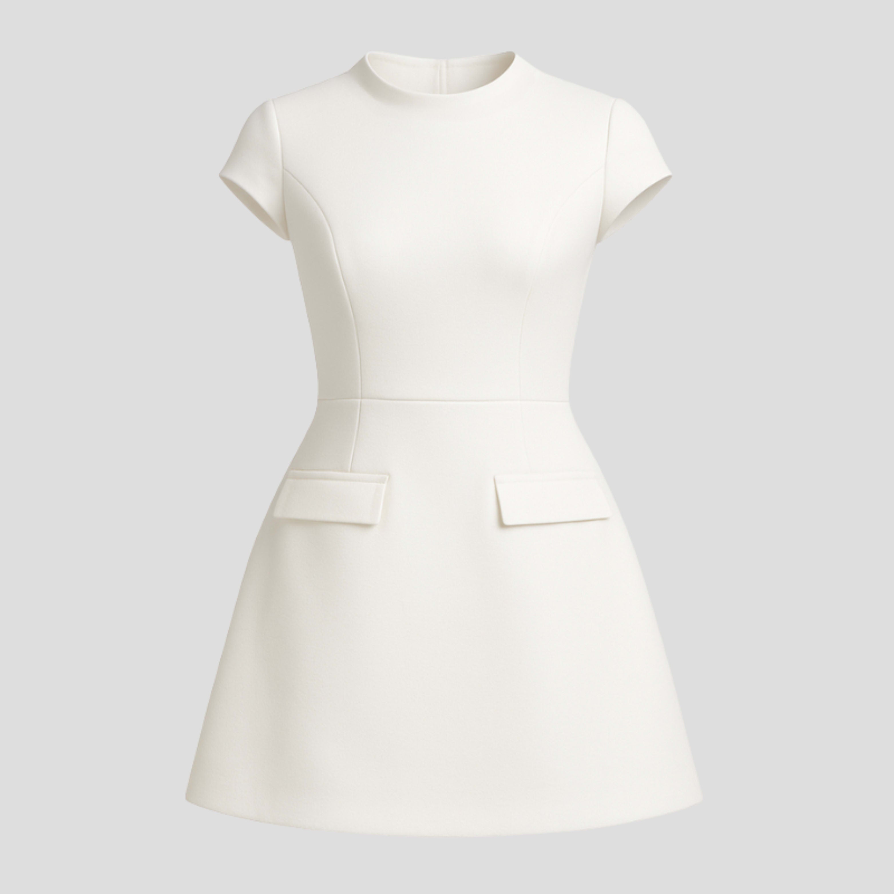 Puck Cap Sleeve A-Line Mini Dress_2