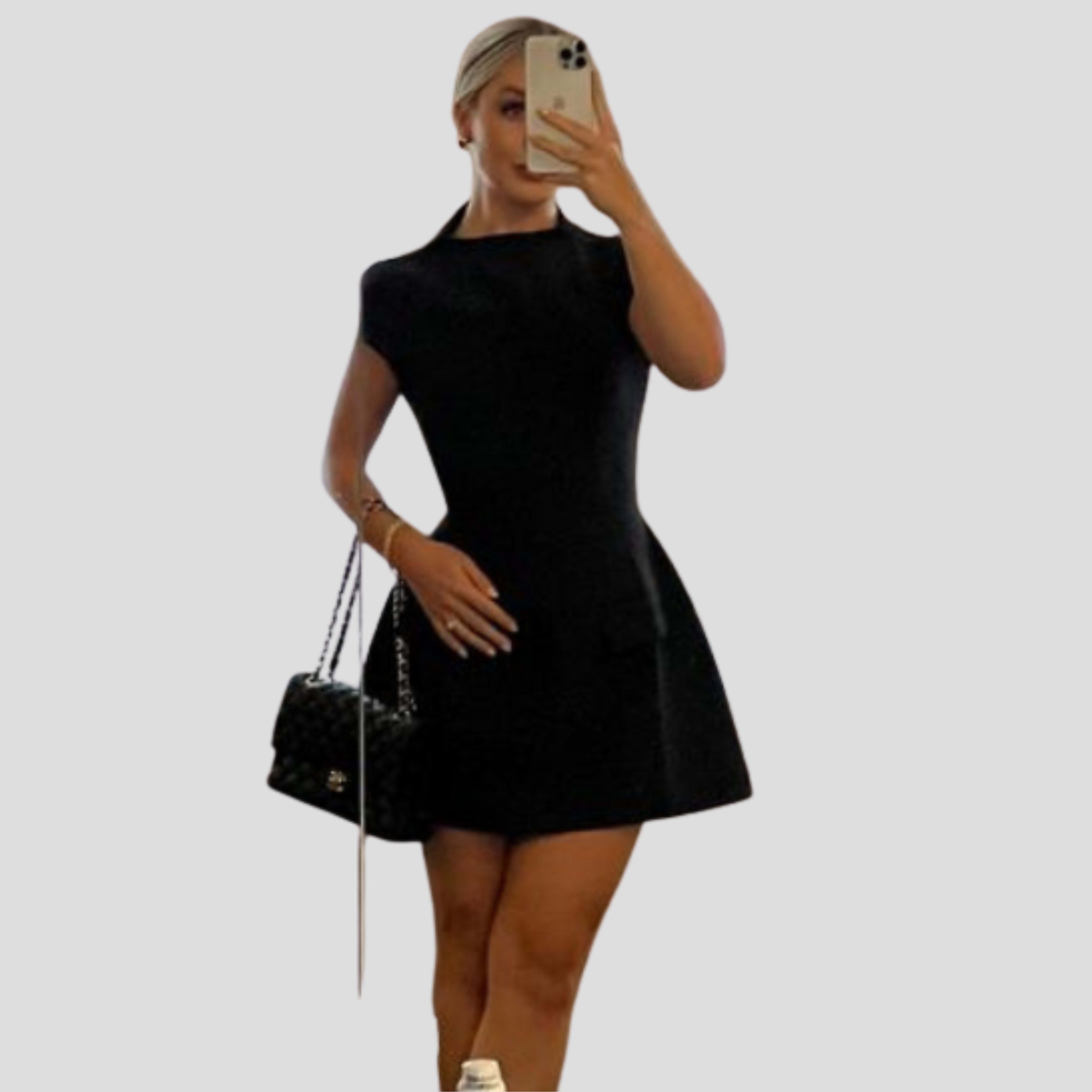 Puck Cap Sleeve A-Line Mini Dress_7