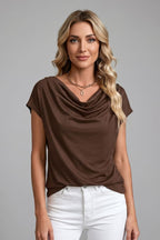 Idoia Cowl Neck Draped Blouse_2