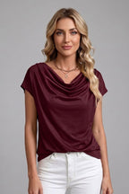 Idoia Cowl Neck Draped Blouse_6