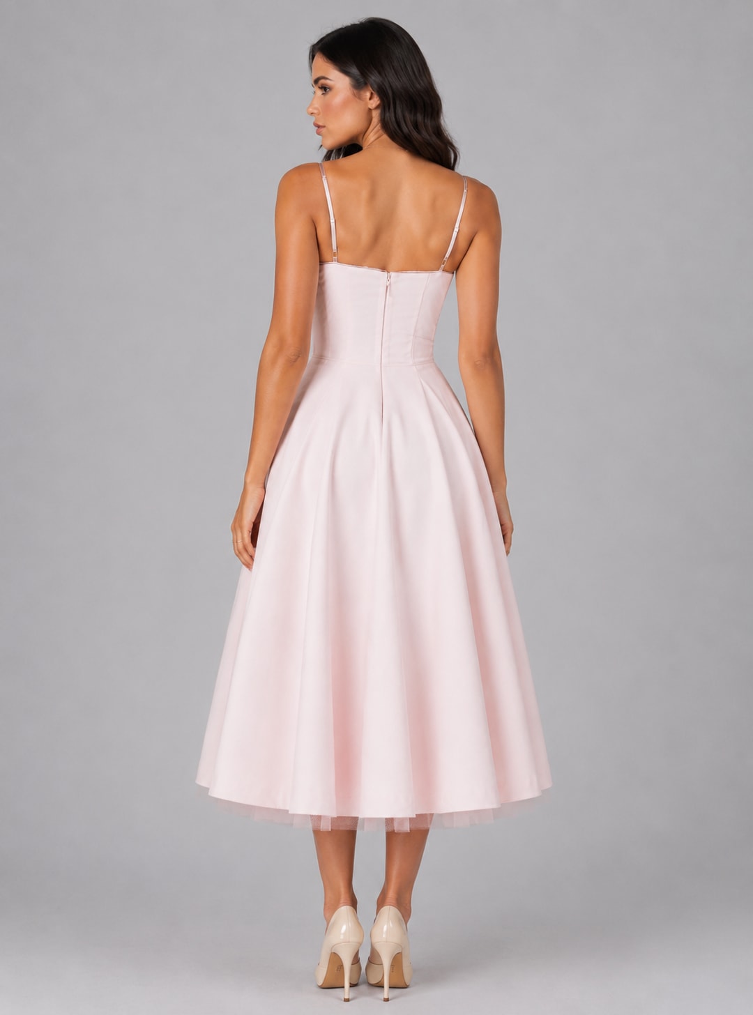 Annika Pleated Corset Midi Dress_2