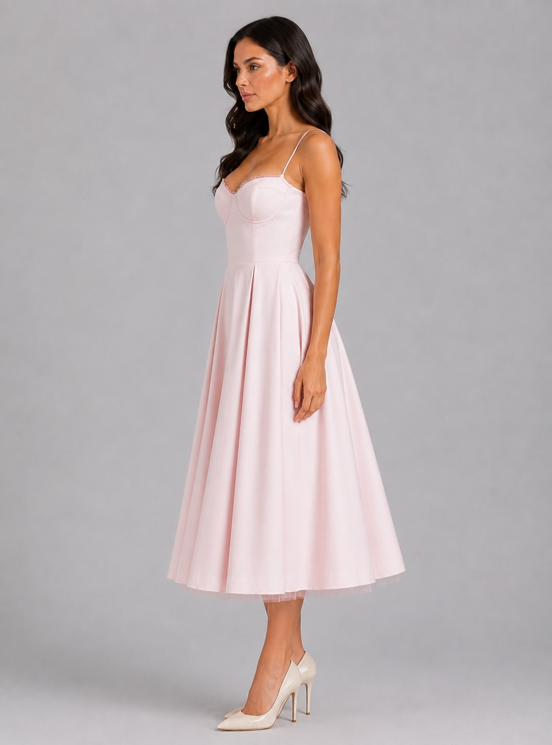 Annika Pleated Corset Midi Dress_3