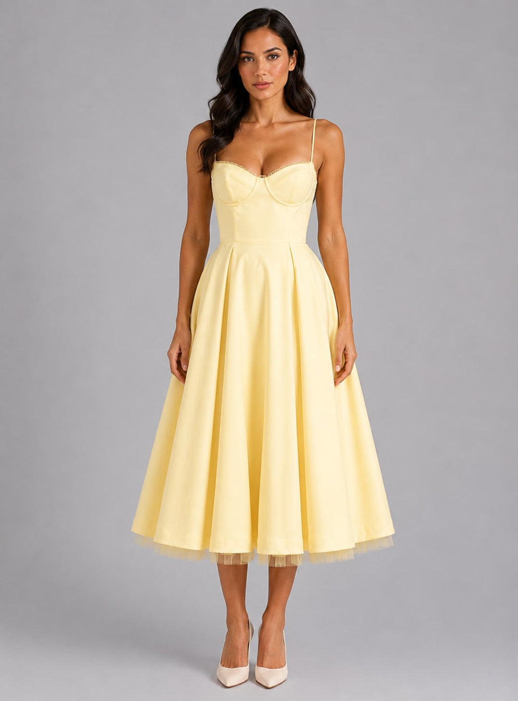 Annika Pleated Corset Midi Dress_6