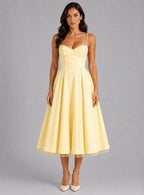 Annika Pleated Corset Midi Dress_6