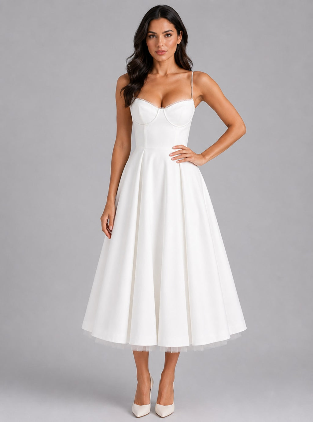 Annika Pleated Corset Midi Dress_7