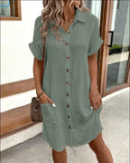 Suus Crinkle Texture Shirt Dress_4