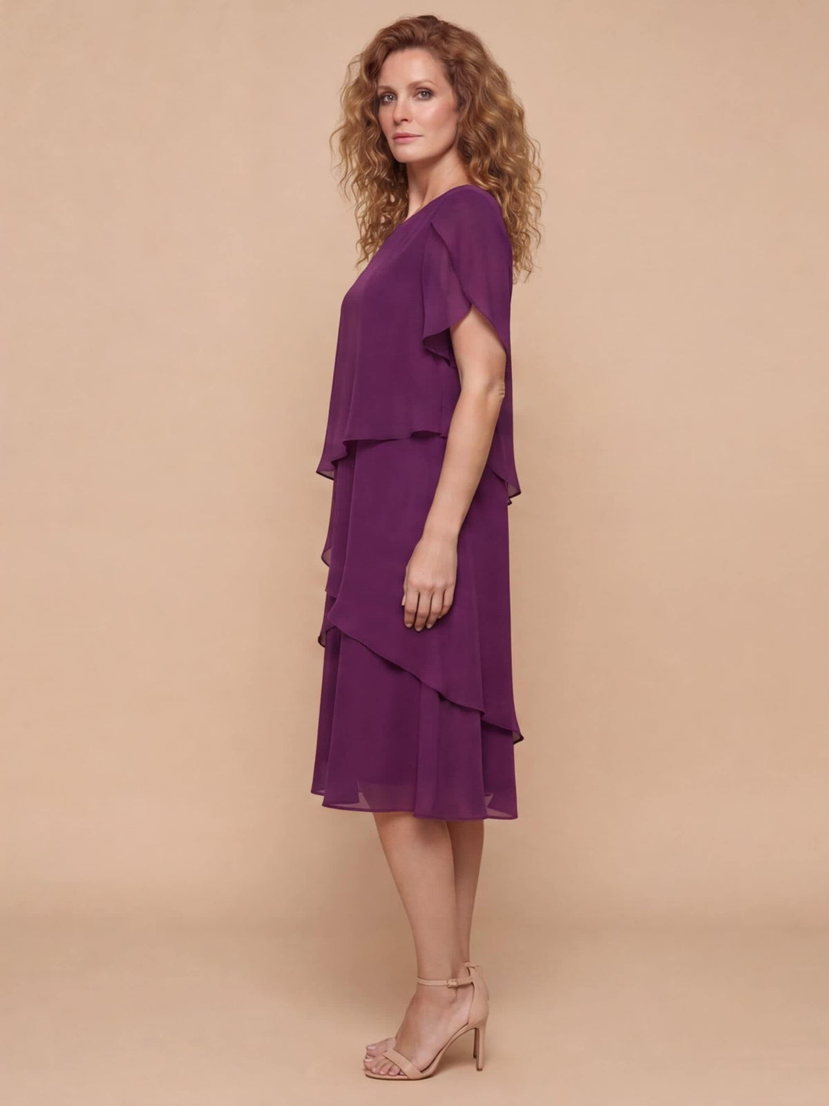 Evi Tiered Chiffon Midi Dress_2