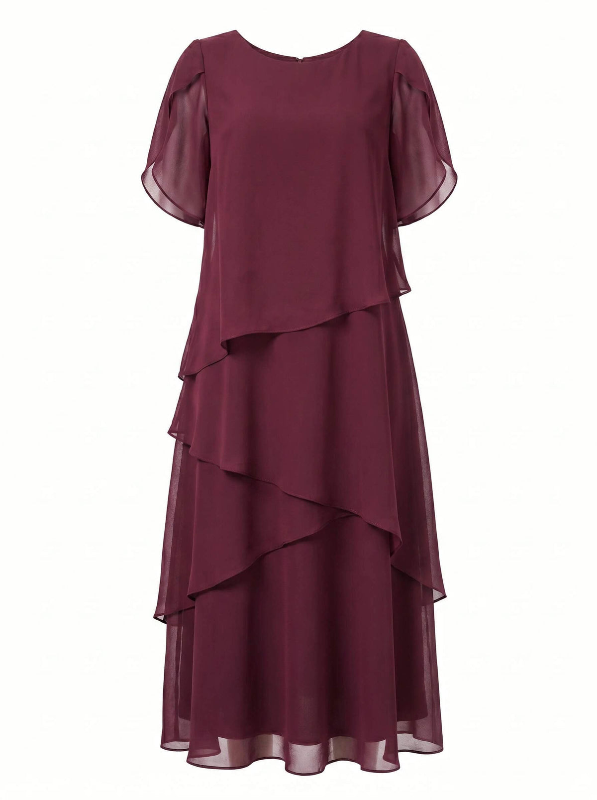 Evi Tiered Chiffon Midi Dress_5