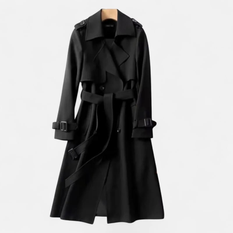 Tiphaine Belted Double Breasted Trench Coat_1