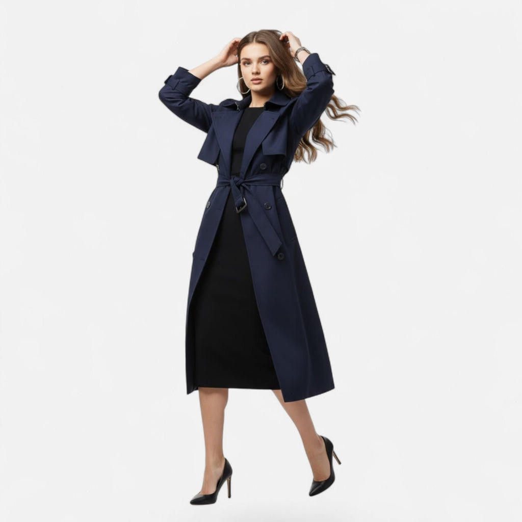 Tiphaine Belted Double Breasted Trench Coat_12