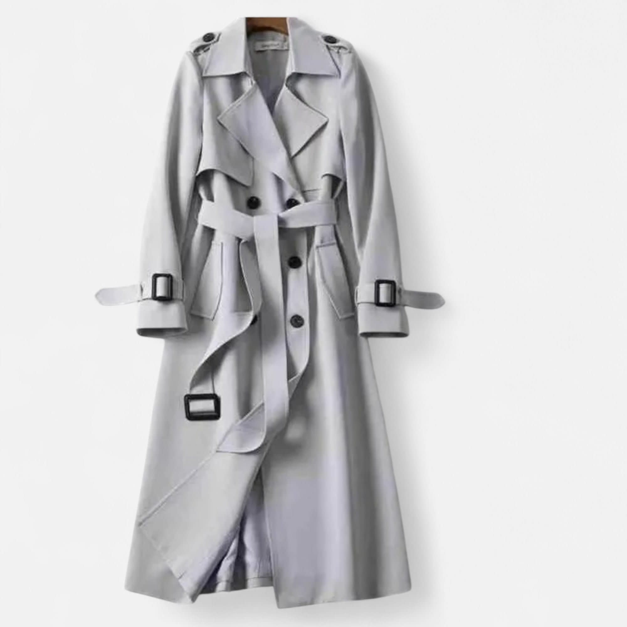 Tiphaine Belted Double Breasted Trench Coat_13