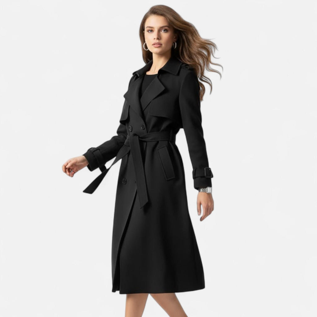 Tiphaine Belted Double Breasted Trench Coat_2