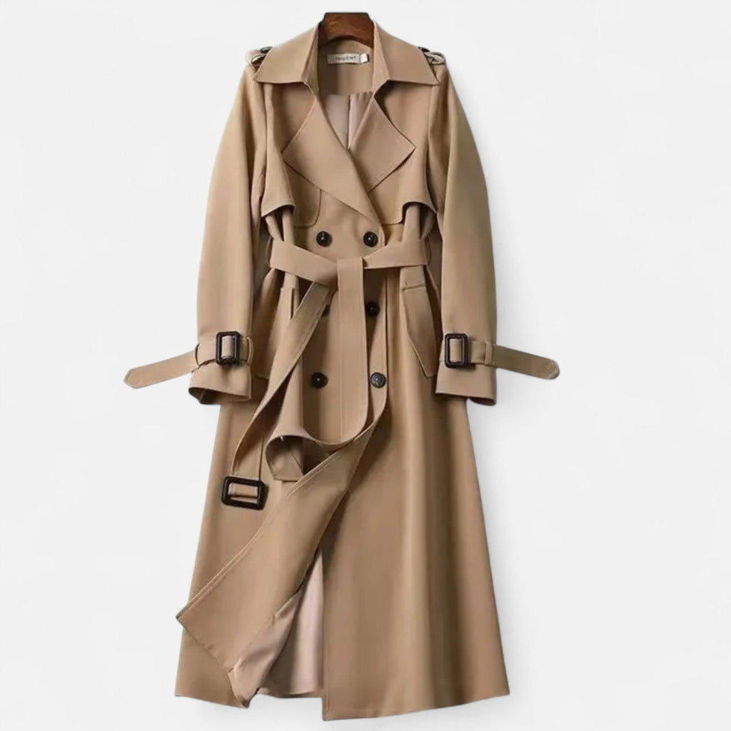 Tiphaine Belted Double Breasted Trench Coat_4