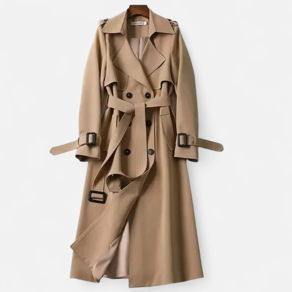 Tiphaine Belted Double Breasted Trench Coat_4