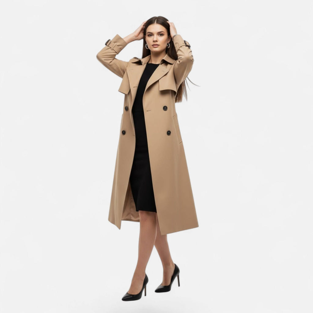 Tiphaine Belted Double Breasted Trench Coat_6
