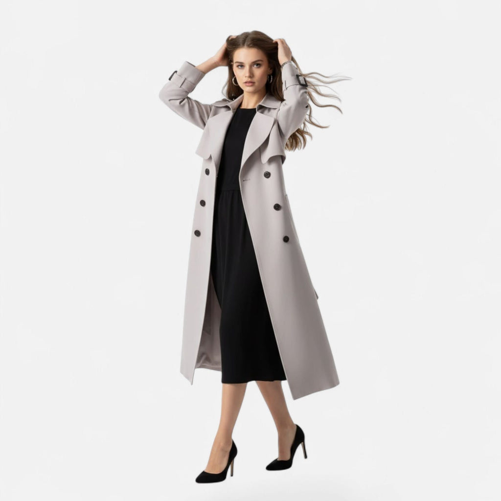 Tiphaine Belted Double Breasted Trench Coat_9