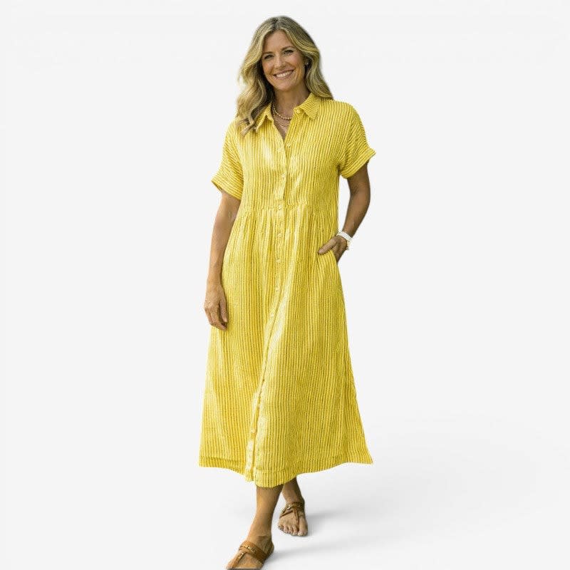 Zainab Striped Midi Shirt Dress_5
