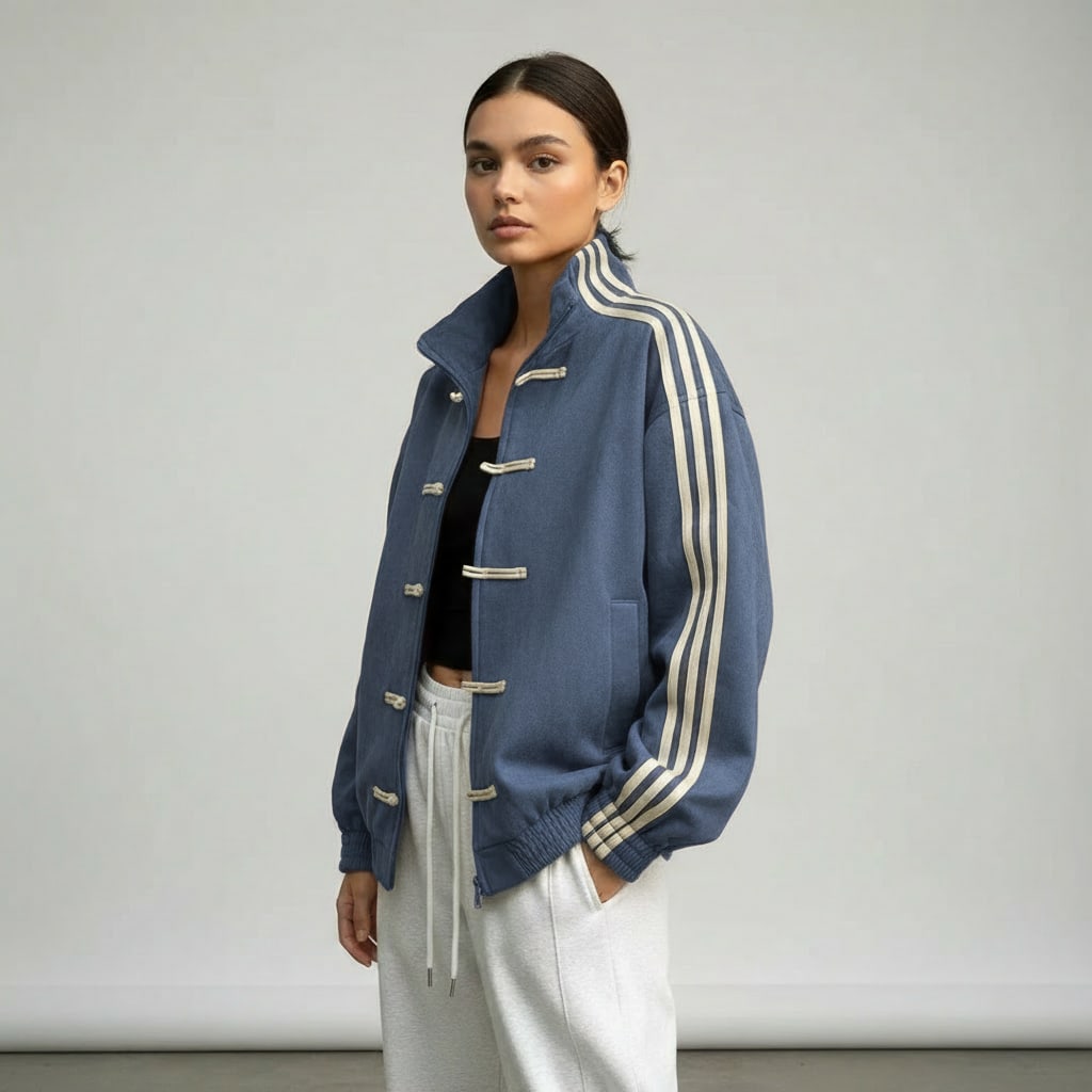 Emeline Side Stripe Retro Track Jacket_2