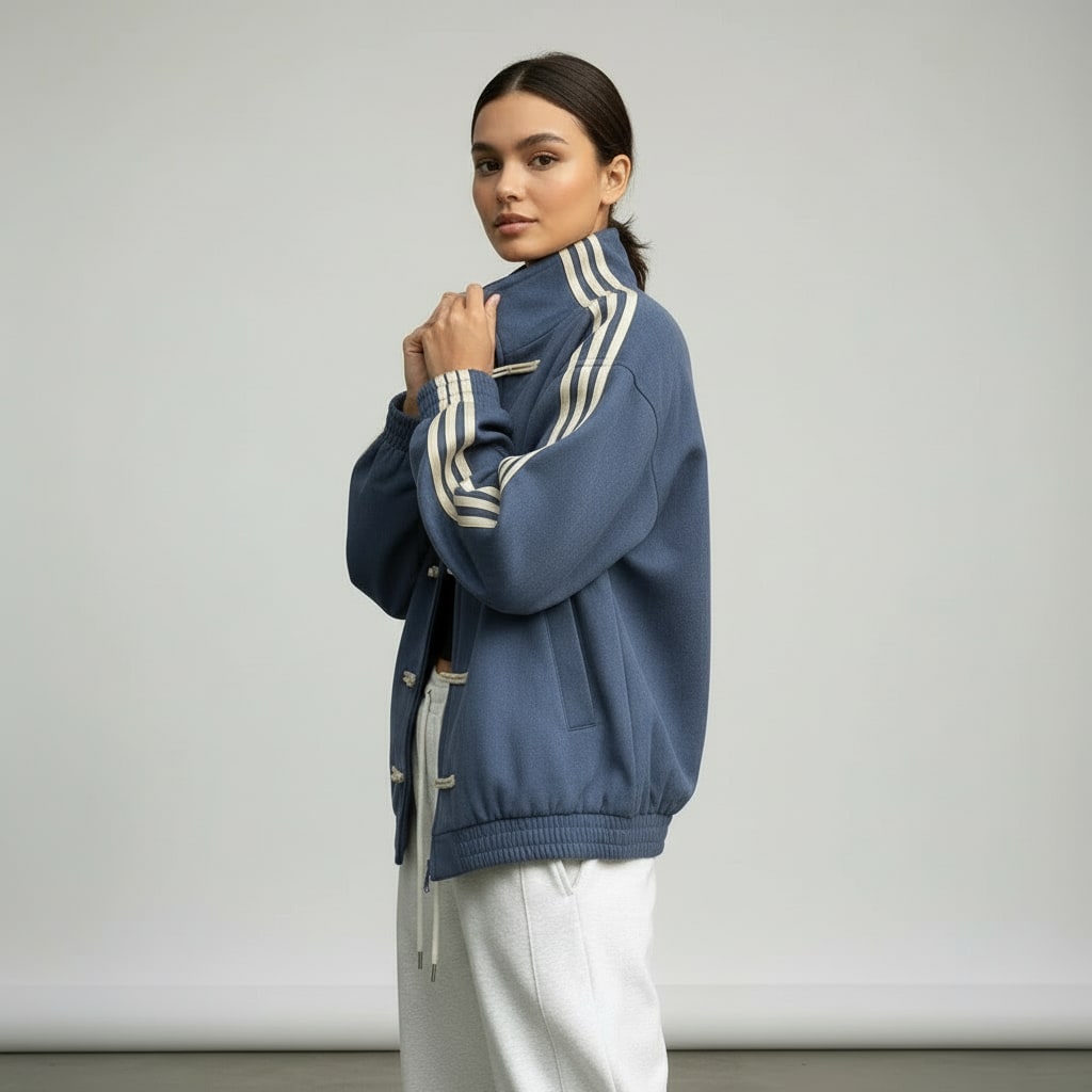 Emeline Side Stripe Retro Track Jacket_3