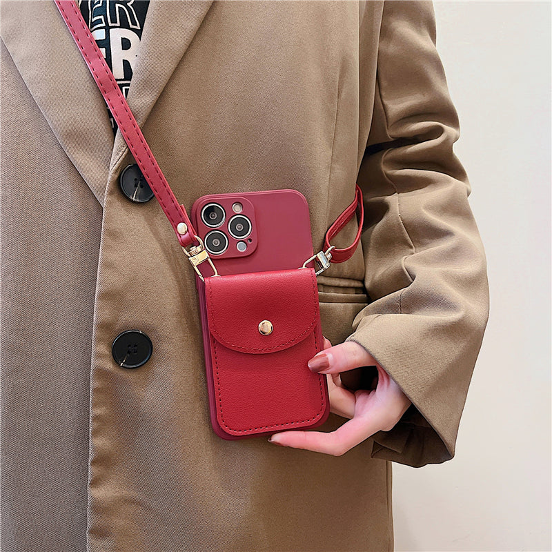 Crossbody Wallet Flap iPhone Case