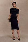 Chiara Off Shoulder Ribbed Midi Dress_1