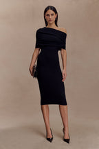 Chiara Off Shoulder Ribbed Midi Dress_1